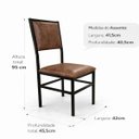 Ver imagem 2 de Kit 6 Cadeiras Flora de Cozinha e Sala de Jantar Reforço Aço Preto Assento e Encosto Cor Whisky