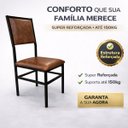 Ver imagem 3 de Kit 6 Cadeiras Flora de Cozinha e Sala de Jantar Reforço Aço Preto Assento e Encosto Cor Whisky