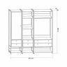 Conjunto de Guarda-roupa P/closet Industrial Olivar 1 Porta 6 Gavetas 197cm - Pinus - 5
