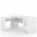 Ver imagem 2 de Conjunto de Escritório com Escrivaninha 03 pç CJ43018-004 Tecno Móbili - Branco