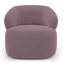 Ver imagem 2 de Kit 02 Poltronas Giratória e 01 Sofá Orgânico Glee 02 Lugares 140cm Veludo Rosê - Desk Design