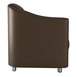 Poltrona Clássica Jales Sintetico Marrom - 3 Poltrona Clássica Jales Sintetico Marrom - 3