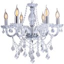 Ver imagem 4 de Lustre Candelabro France Nice 6 Braços Cristal Legítimo Transparente E14 Clássico