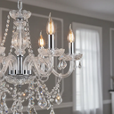 Ver imagem 5 de Lustre Candelabro France Nice 6 Braços Cristal Legítimo Transparente E14 Clássico