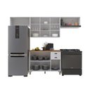 Ver imagem 3 de Armário de Cozinha Modulada Compacta Fidelitá Nara 100% MDF 4 Peças 280cm 10 Portas 2 Gavetas com