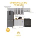 Ver imagem 5 de Armário de Cozinha Modulada Compacta Fidelitá Nara 100% MDF 4 Peças 280cm 10 Portas 2 Gavetas com
