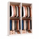Ver imagem 2 de Armário Closet Modulado Cabideiros Arara Max Branco - 2 Peças