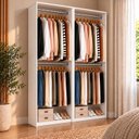 Ver imagem 4 de Armário Closet Modulado Cabideiros Arara Max Branco - 2 Peças