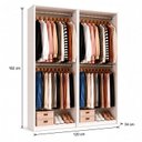 Ver imagem 3 de Armário Closet Modulado Cabideiros Arara Max Branco - 2 Peças