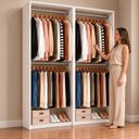 Ver imagem 5 de Armário Closet Modulado Cabideiros Arara Max Branco - 2 Peças