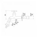Ver imagem 2 de Torneira de Parede para Jardim 1130 Universal Nya C22 Meber Metais