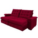 Ver imagem 1 de Sofá 3 Lugares Coliseu 2.00m Retrátil e Reclinável Super Pillow - Vinho