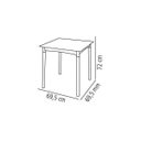 Ver imagem 3 de Mesa Quadrada Tramontina Diana Preta em Polipropileno com Pernas de Madeira 70x70x75cm