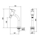 Ver imagem 4 de Torneira para Banheiro 1202 Bica Fixa Minimal Advance C78 Meber Metais Cromado