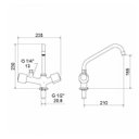Ver imagem 2 de Torneira para Filtro Cozinha Bica Móvel 1177 Domus C40 Meber Metais