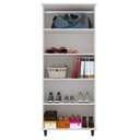 Ver imagem 3 de Organizador Multiuso Armário Grande Lisboa 2 portas 5 repartições internas cor Freijó / Off white Sa