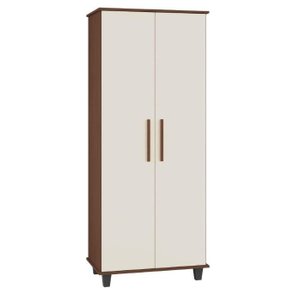 Organizador Multiuso Armário Grande Lisboa 2 portas 5 repartições internas cor Freijó / Off white Sa