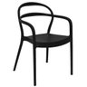 Cadeira Tramontina Sissi Preta com Braços em Polipropileno e Fibra de Vidro - 1
