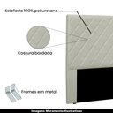 Ver imagem 3 de Cabeceira Decorativa King Size 1,95M Baelon Veludo Prata - Gran Belo Givenchy