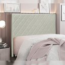 Ver imagem 5 de Cabeceira Decorativa King Size 1,95M Baelon Veludo Prata - Gran Belo Givenchy