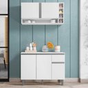 Ver imagem 4 de Balcão Gabinete de Cozinha e Armário Aéreo Vanessa Branco - Desk Design