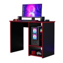 Ver imagem 6 de Mesa Escrivaninha Gamer Organizador Home Office Vermelho
