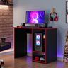 Mesa Escrivaninha Gamer Organizador Home Office Vermelho - 1