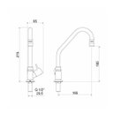 Ver imagem 2 de Torneira para Cozinha Bica Móvel 1174 Minimal Advance C78 Meber Metais