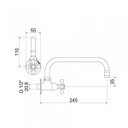Ver imagem 2 de Torneira de Parede para Cozinha Bica Móvel 1166 Supernova C21 Meber Metais