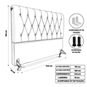 Ver imagem 7 de Kit Cabeceira e Calçadeira Baú Mallu Casal 140 cm - Veludo Preto