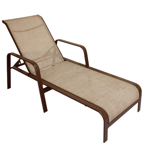 Espreguiçadeira Lótus em Alumínio e Tela Sling para Piscina Resistente para Hotéis, Condominios, Pou