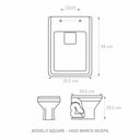 Ver imagem 2 de Assento Sanitário Square Cinza Escuro Tampa para Vaso Incepa