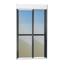 Ver imagem 1 de Porta Correr Integ.2F.Móv.220 x 150 Elite c/Fecho Autom V.Ref.Mix Preto Brimak
