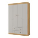 Ver imagem 2 de Guarda-roupa Infantil 122cm 4 Portas e 2 Gavetas Encanto Multimóveis Mp4448 Madeirado/off White