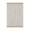 Ver imagem 7 de Guarda-roupa Infantil 122cm 4 Portas e 2 Gavetas Encanto Multimóveis Mp4448 Madeirado/off White