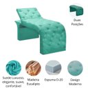 Ver imagem 4 de Maca Estofada Estética Cílios Regulável Spa Suede Ana:azul Tiffany