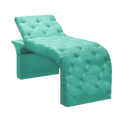 Maca Estofada Estética Cílios Regulável Spa Suede Ana:azul Tiffany