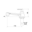 Ver imagem 2 de Torneira para Banheiro 1194 Bica Fixa Uni C18 Meber Metais