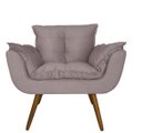 Ver imagem 2 de Jogo 2 Poltronas Decorativa Estofada Para Consultório Opala Suede Rose - LM DECOR