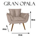 Ver imagem 3 de Jogo 2 Poltronas Decorativa Estofada Para Consultório Opala Suede Rose - LM DECOR