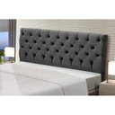 Ver imagem 2 de Cabeceira Estofada Cama Box Casal Queen Size Cristal 160cm Linho Grafite - Abmaza