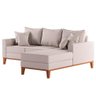 Sofá Beny com Chaise Direita, 2,00x1,40m, 3 Lugares, Linho, Base em Madeira. - 3