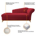 Ver imagem 6 de Kit Diva Recamier Vanessa 185cm Lado Esquerdo e 02 Poltronas Laura Suede - Doce Sonho Móveis RECAMIE
