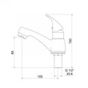 Ver imagem 2 de Torneira para Banheiro 1205 Bica Fixa Global C55 Meber Metais