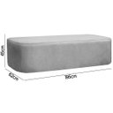 Ver imagem 6 de Puff Calçadeira Orgânico Cristal Cama King 1,95 Sala Bouclê:king 1,95m/cinza