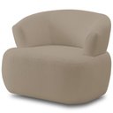 Ver imagem 1 de Poltrona Giratória Orgânica para Sala Living Florea M05 Bouclê Bege - Lyam Decor