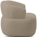 Ver imagem 3 de Poltrona Giratória Orgânica para Sala Living Florea M05 Bouclê Bege - Lyam Decor