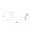 Ver imagem 2 de Torneira de Parede para Cozinha Bica Móvel 1158 Uni C18 Meber Metais