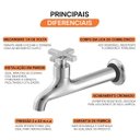 Ver imagem 4 de Torneira de Parede para Tanque 1158 Nya C22 Meber Metais Cromado