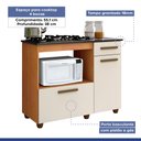 Ver imagem 4 de Kit Balcão Violeta Nature Off White Mais Cooktop Ultra Chama 4 Bocas Chamalux